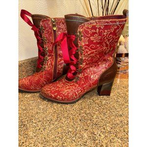 Laura Vita Geceko  Womens Red  Boots ~9.5 ~US Size 42